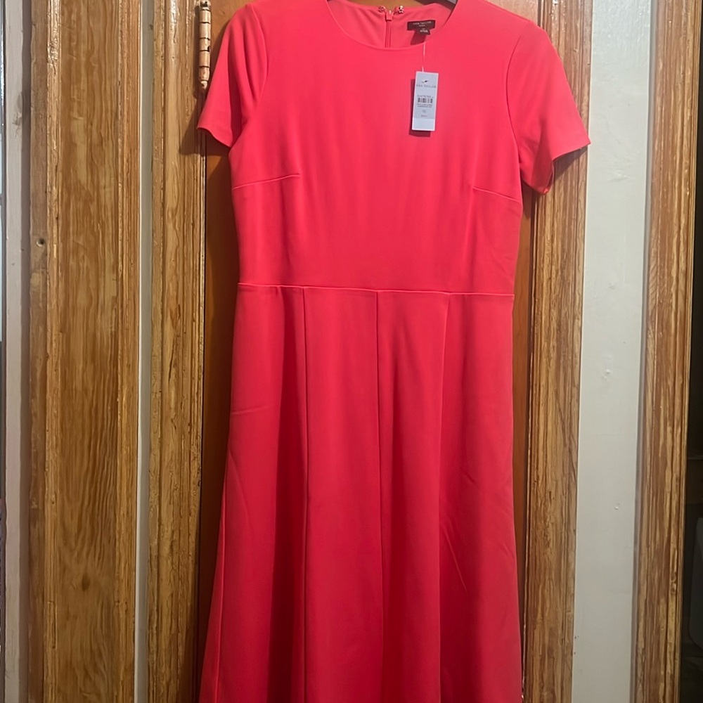 Coral dress by Ann Taylor